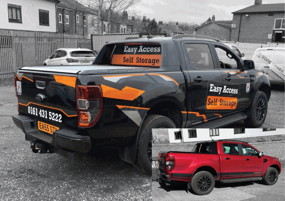 Full colour change Ford Ranger vehicle wrap and graphics