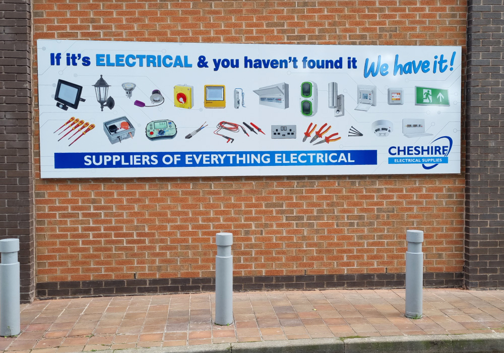 Cheshire Electrical Wall Sign Tray - Signs Northwest