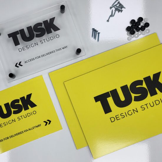 Tusk Office Reception Signs