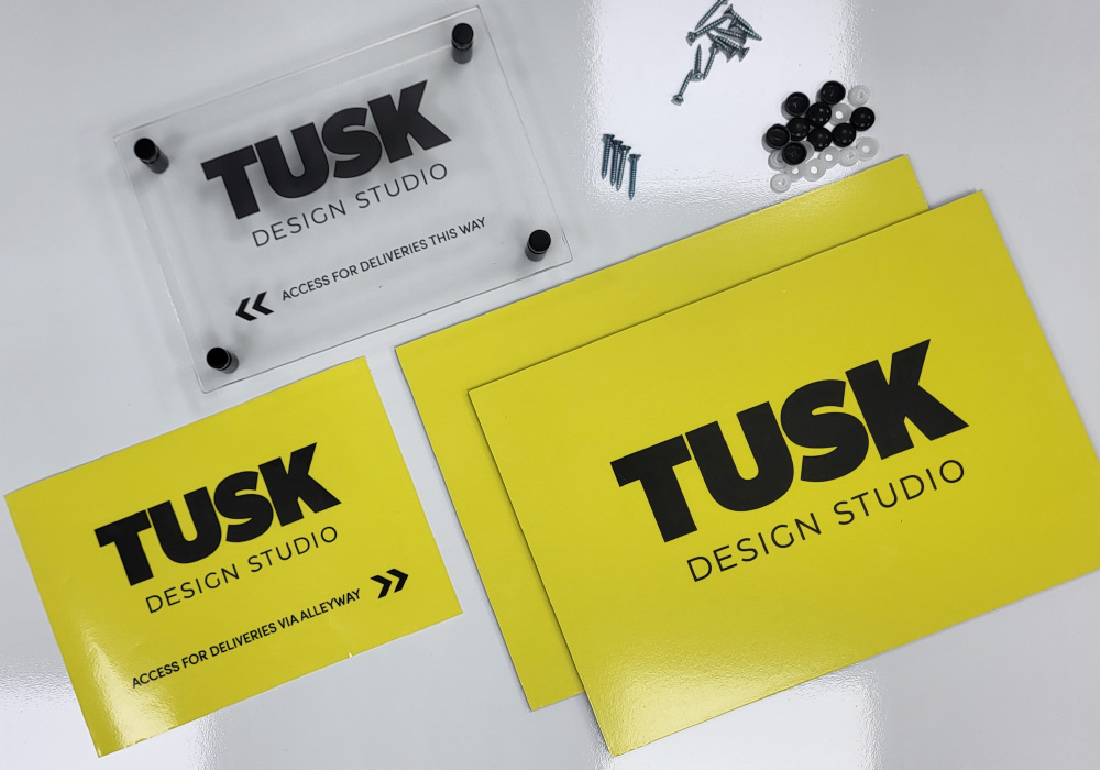 Tusk Office Reception Signs